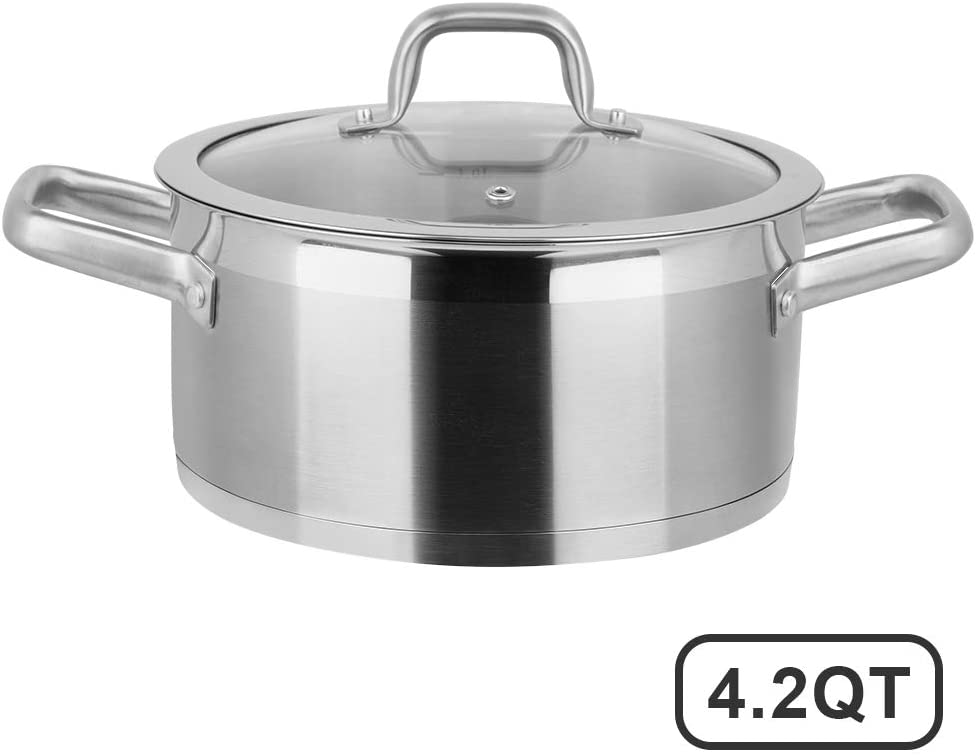 Duxtop Stainless Steel double handle sauce pot for induction hob