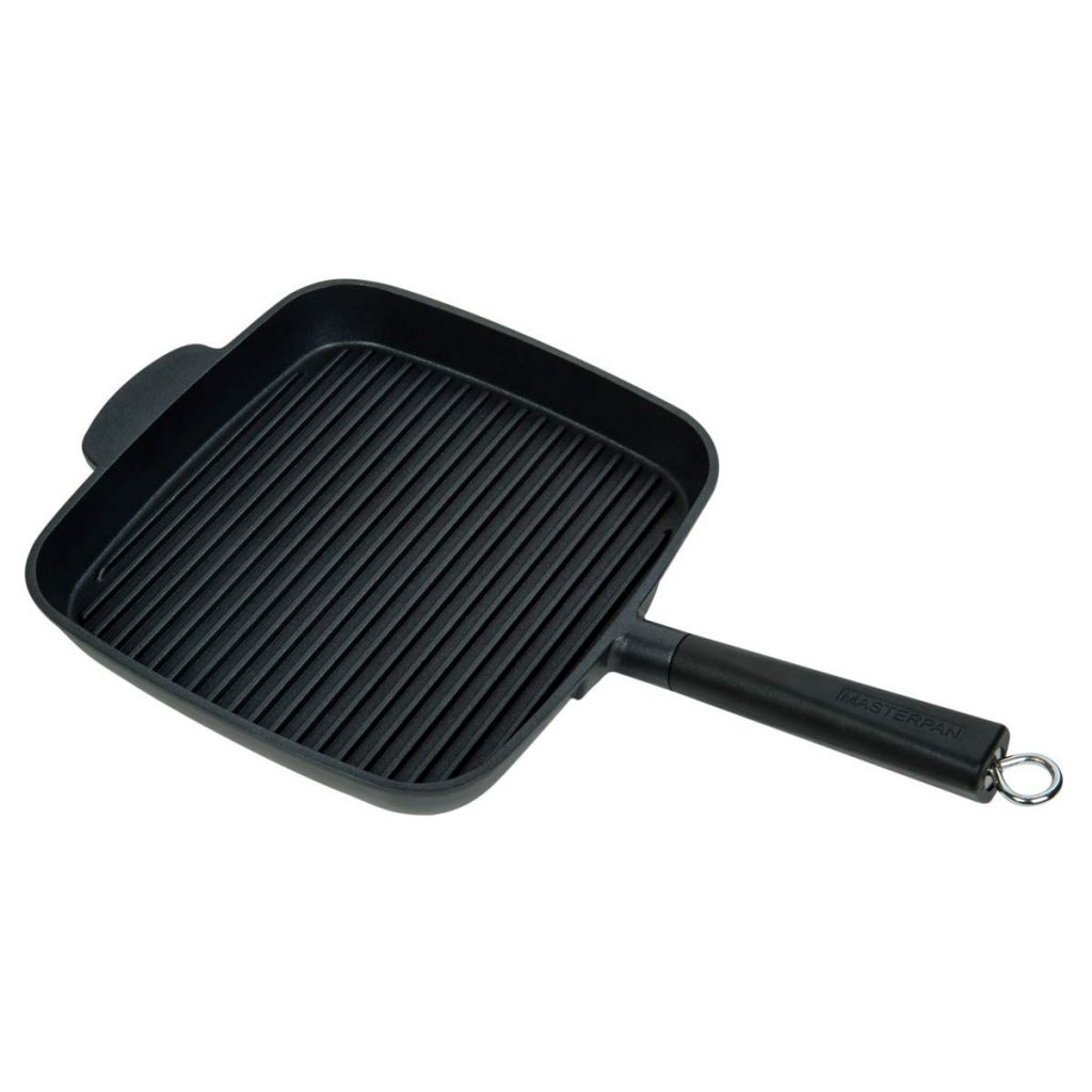 Non- stick cast frying pan with removable handle