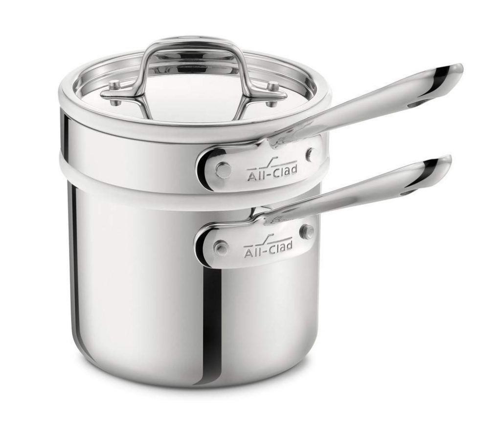 All clad stainless steel dishwasher sauce pan used for various purposes