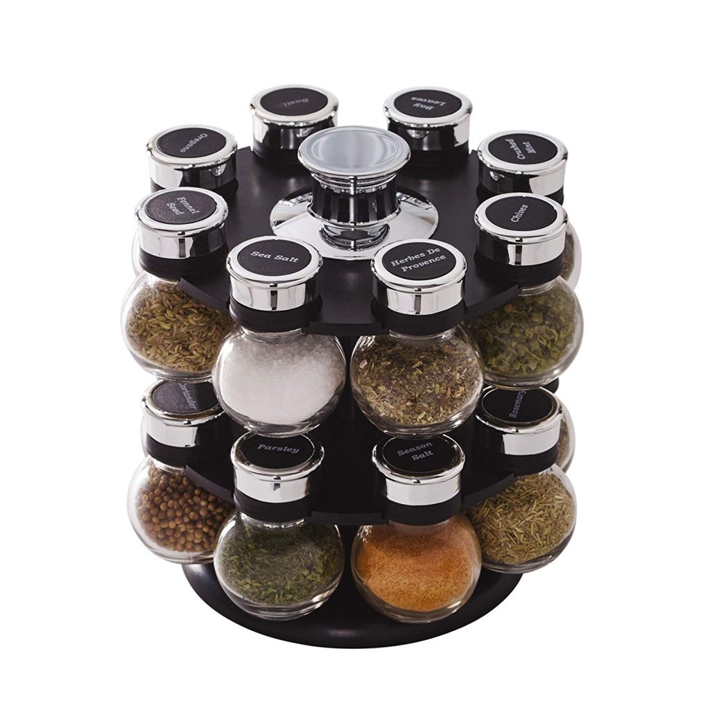 Kamenstein ellington 16 jar revolving countertop spice rack organizer