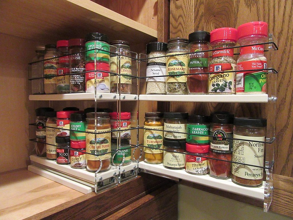 vertical spice rack cabinet mounted