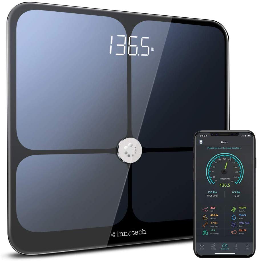 1byone Bluetooth Body Fat Scale with iOS and Android App Smart Wireless  Digital Bathroom Scale for Body Weight, Body Fat, Water, Muscle Mass, BMI