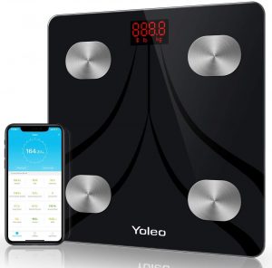 Yoleo smart scale bathroom bluetooth weight scale with 13 Body Analyzer