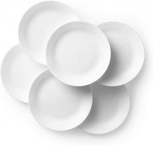 Cadmium free 6 Piece Corelle Winter frost Dinner Plates