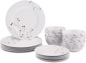 AmazonBasic 18 Piece Kitchen set without cups and saucers