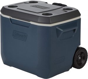 Coleman 50 Quart, heavy duty cooler with wheels