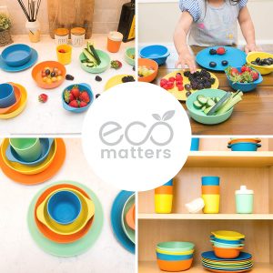 Eco Bamboo Microwavable Toddler Bowls