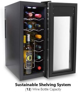 Nutrichef Counter top wine cellar slim Refrigerators for Apartments