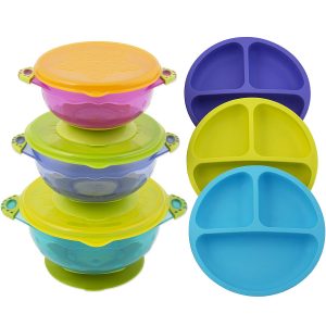 Toddlers, Babies plates and bowls with airtight Lid