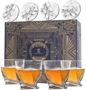 Whiskey Glass set of 4. Perfect for gift and cocktail