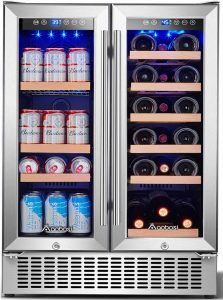 Aobosi 24 inch beverage and wine cooler refrigerator