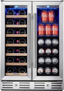 Kalamera freestanding beverage and wine cooler refrigerator