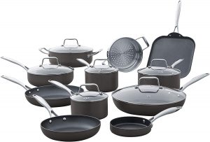 Kitchen cookware sets Hard Anodized non-stick Aluminum Pots and Pans to cook with