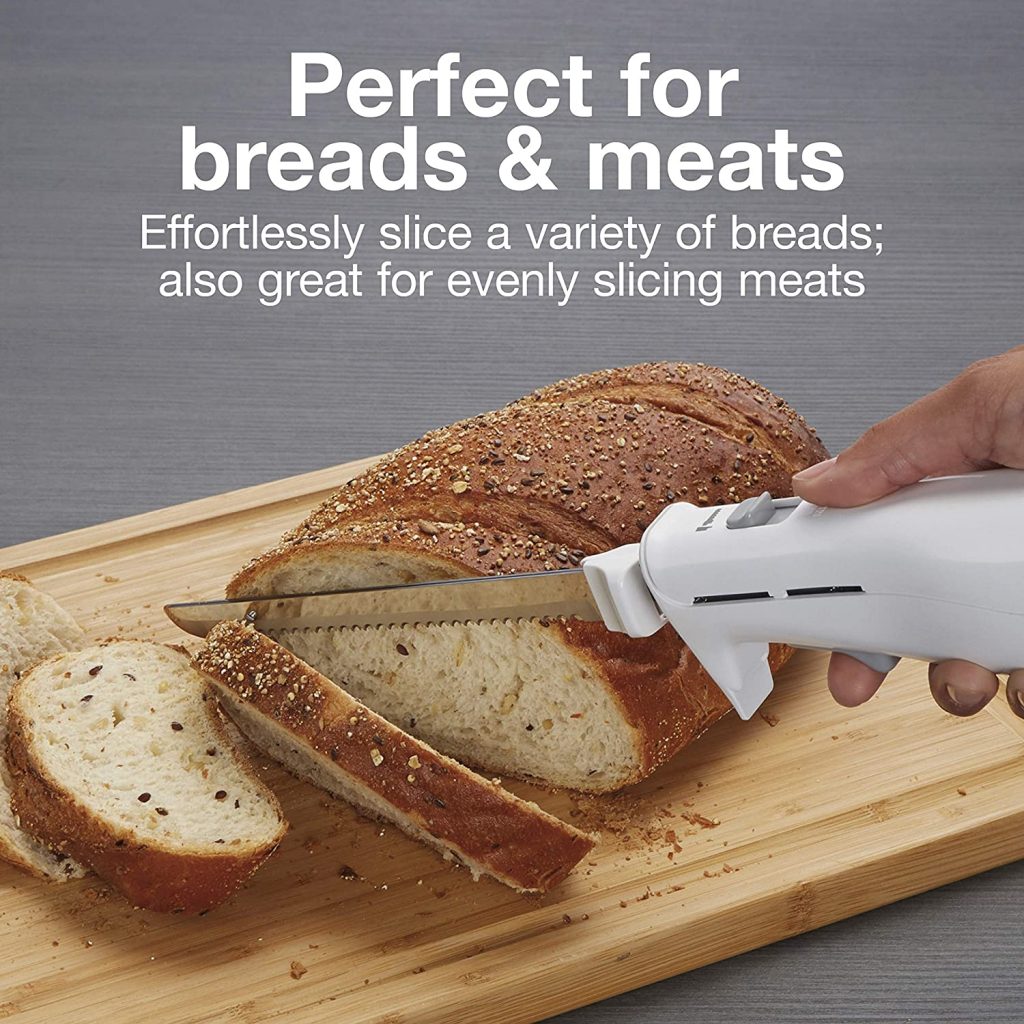Knife for slicing bread and carving meat