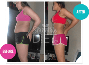 detox belly fat burning green smoothie recipe before and after picture