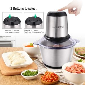 Homeasy best meat blender and grinder for pureeing meat and food processor for vegetables, fruits and nuts