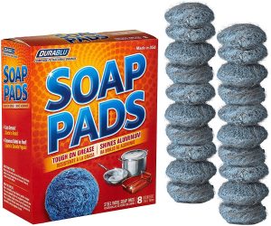Soap pads metal scouring cook-top cleaning pads