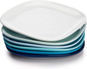 Sweese Porcelain Dinner Plates - dinnerware sets for 6 without mugs