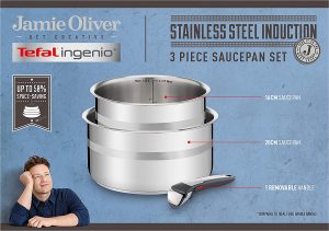 Tefal ingenio stainless steel Jamie Oliver cookware set