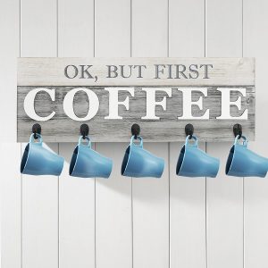 Coffee Hanging Mug Barnyard Design Organizer Rack