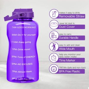Motivational BPA free Gallon water Bottle