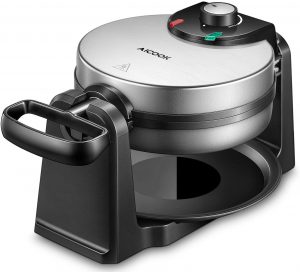 Aicook Belgian Waffle Maker with non-stick plats and removable drip tray