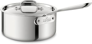 All Clad stainless steel cookware chef recommended saucepan