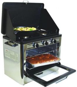 Camp outdoor oven and gas burner combo
