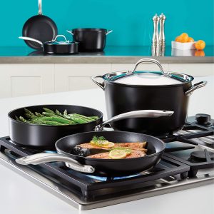 Circulon pots and pans suitable for gas, glass, electric and induction cooktops