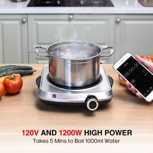 Sunavo electric portable burner for small kitchen, camping and RV