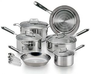 Tefal Performa Stainless steel cookware set can be used for all cooktops like gas, electric and induction