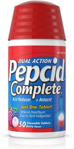 Pepcid chewable tablets for the fast relief of heartburn