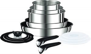 Stainless Steel Tefal Ingenio Pan set for induction, gas, electric, ceramic and halogen stove tops