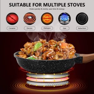 Induction compatible cookware set for glass cook top stoves