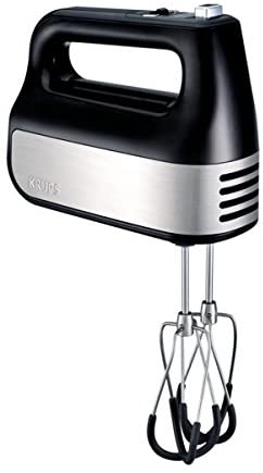 Krups electric hand mixer for mixing ingredients for your cake, beating eggs for omelets or whipping up your cream.