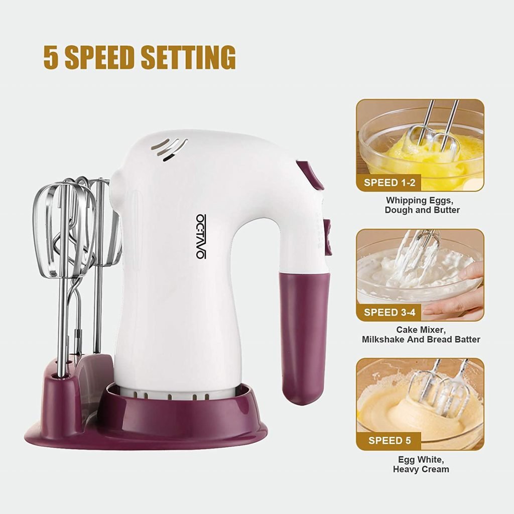 Octavo affordable best electric hand mixer for baking and general cooking