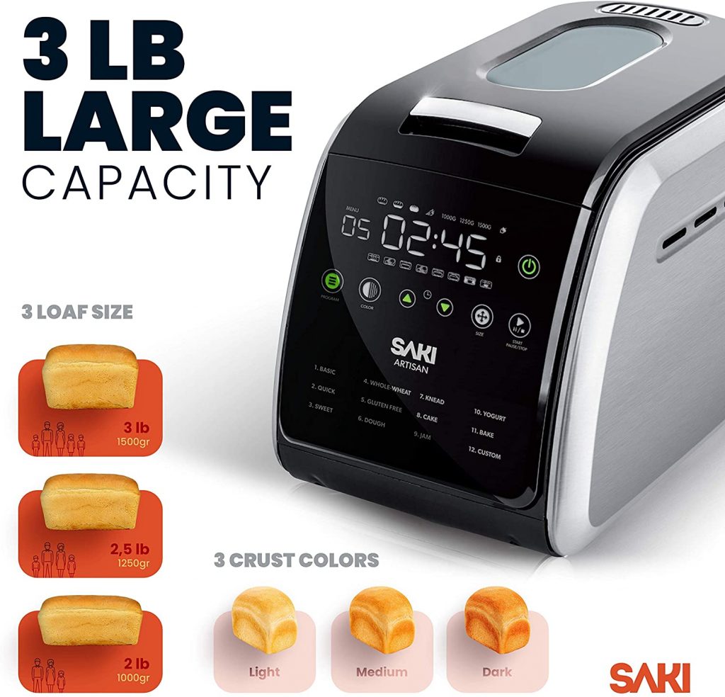 Saki convectional programmable oven for baking bread