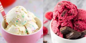 Frozen dessert ice cream recipe made by the Ninja Nutri Blender