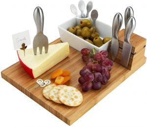 Personalized monogrammed cutting board and knife set