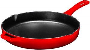 Outdoor camping cast iron frying pan