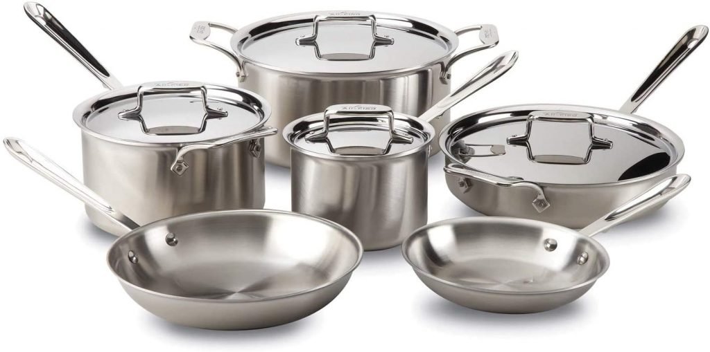 All Clad stainless steel induction cookware set