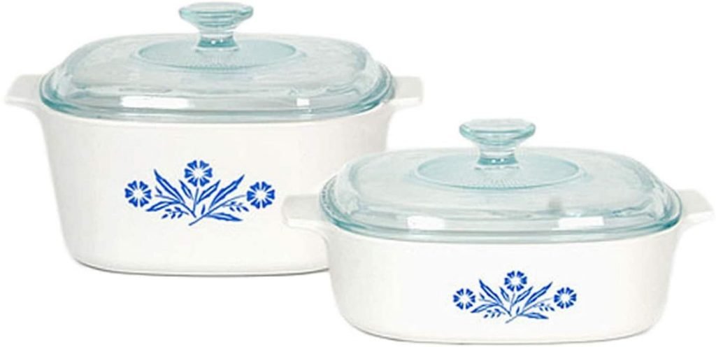 Limited Edition of the Blue Cornflower Corningware Pyroceram cookware set for stovetop