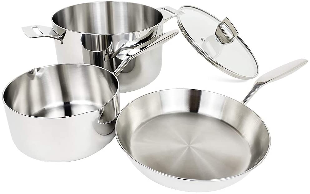 Cookpad lightweight stainless steel pots and pans