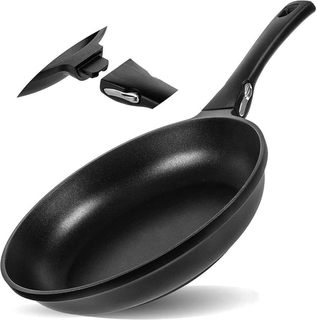 Frying Pan Detachable Handle - Large 11 inch Aluminum Nonstick Fry Pan with Induction Base 
