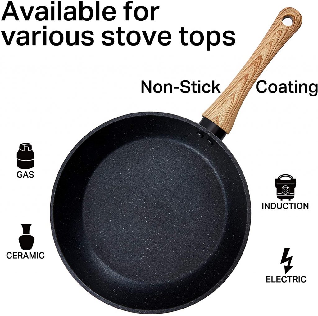 Most affordable best non-stick fry pan for induction cooktop by Keadeso