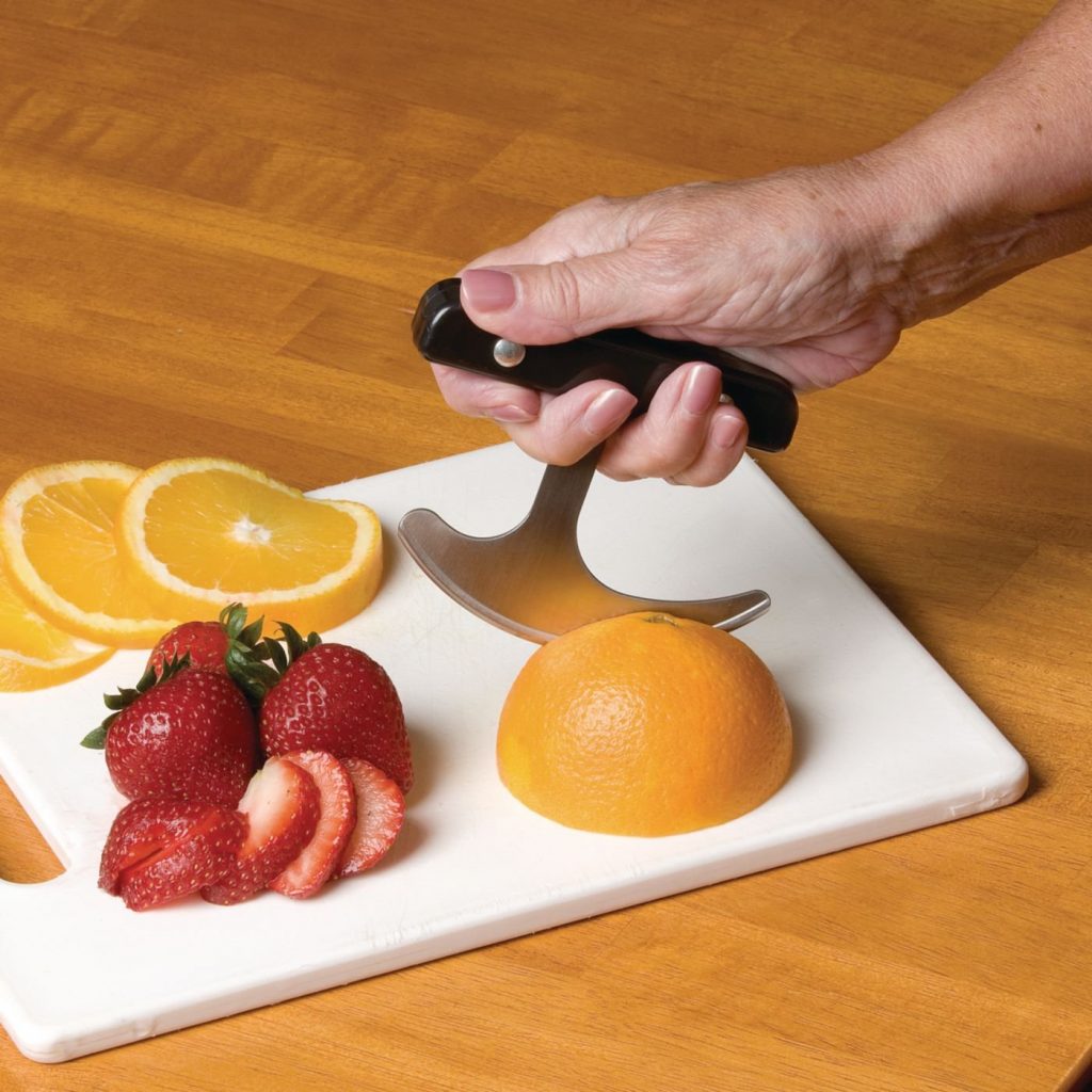 Rocker adaptive kitchen gadget for arthritic hands