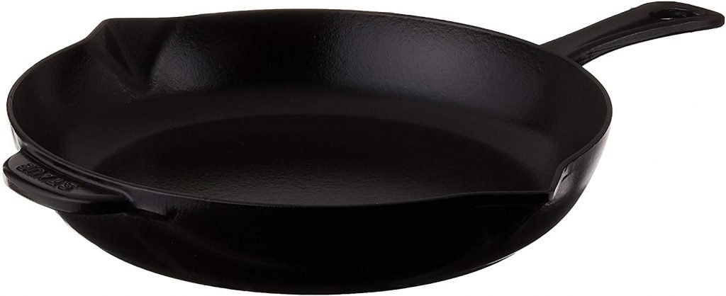 Staub cast iron enameled skillet and frying pan for all stovetops