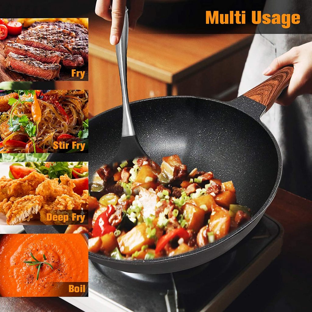 Versatile and multi-use Aneder non-stick induction fry pan 